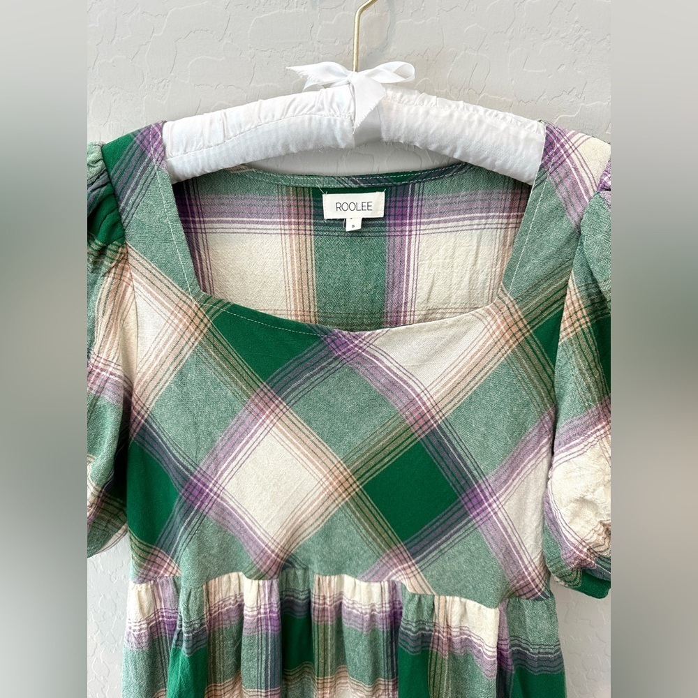 Roolee Multicolor Plaid Midi Dress - Picture 5 of 10